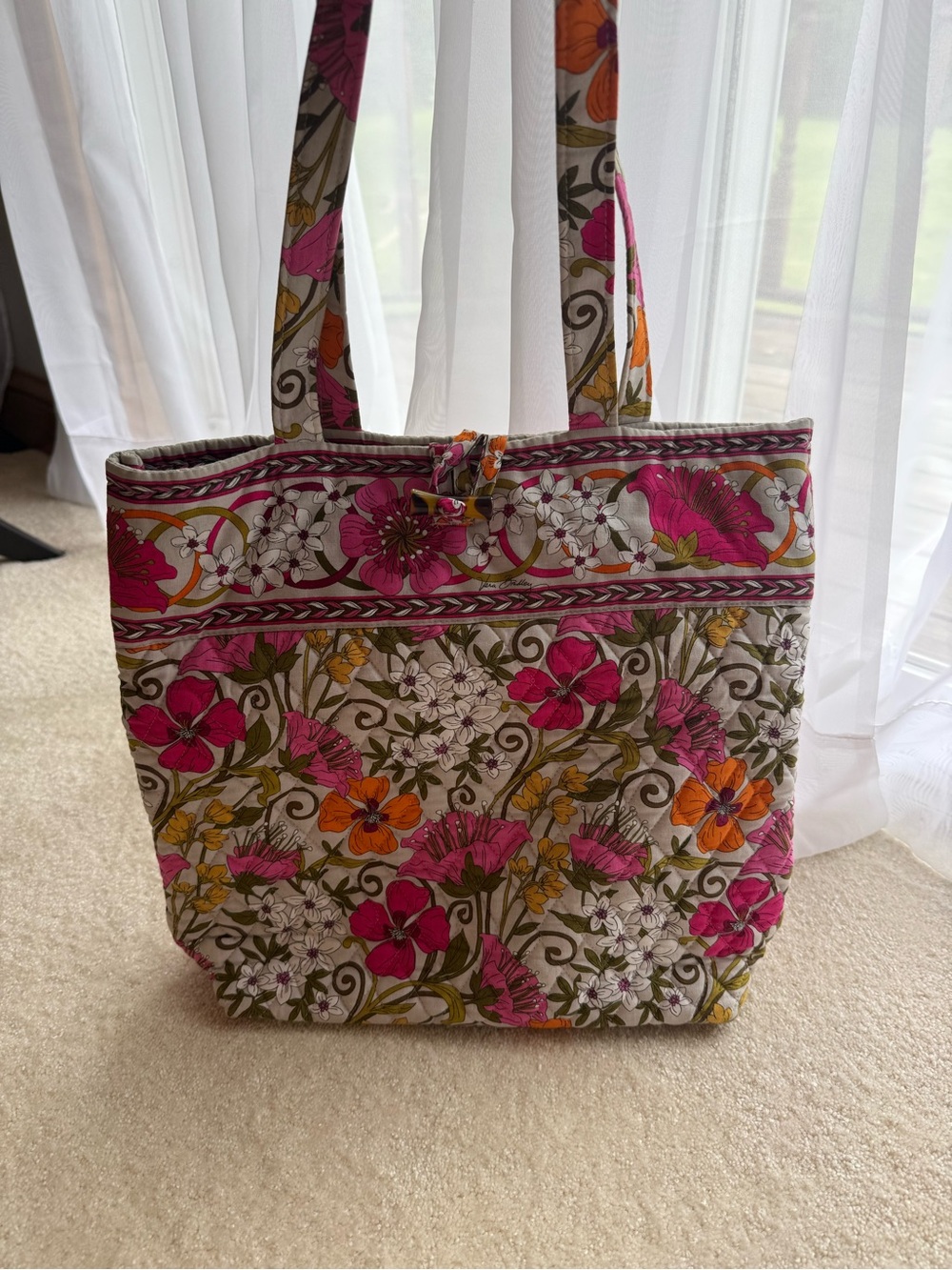 Vera Bradley Floral Quilted Tote Bag